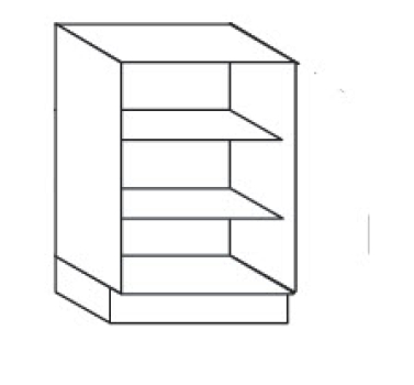 Unterschrank-Korpus ohne Front